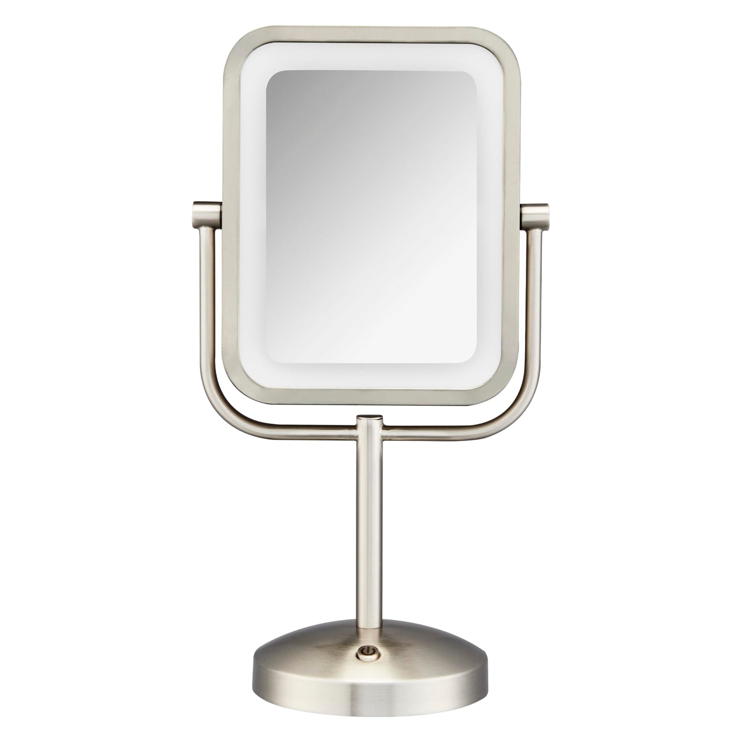 Conair Lighted Makeup Mirror, LED Vanity Mirror, 1X/10X Magnifying Mirror, Double Sided, Battery Operated in Rose Gold