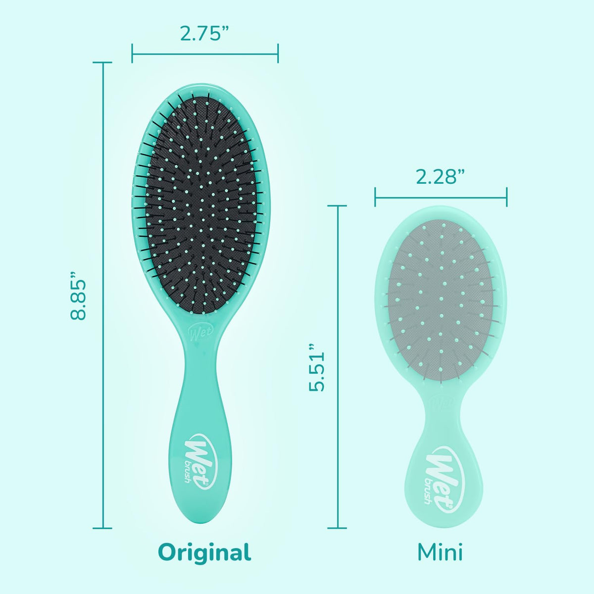 Wet Brush Original Detangler Hair Brush, Amazon Aqua, For All Hair Textures | Ultra-Soft IntelliFlex Bristles Detangle Wet, Dry & Damaged Hair with Less Breakage, Pain-Free Detangling Brush