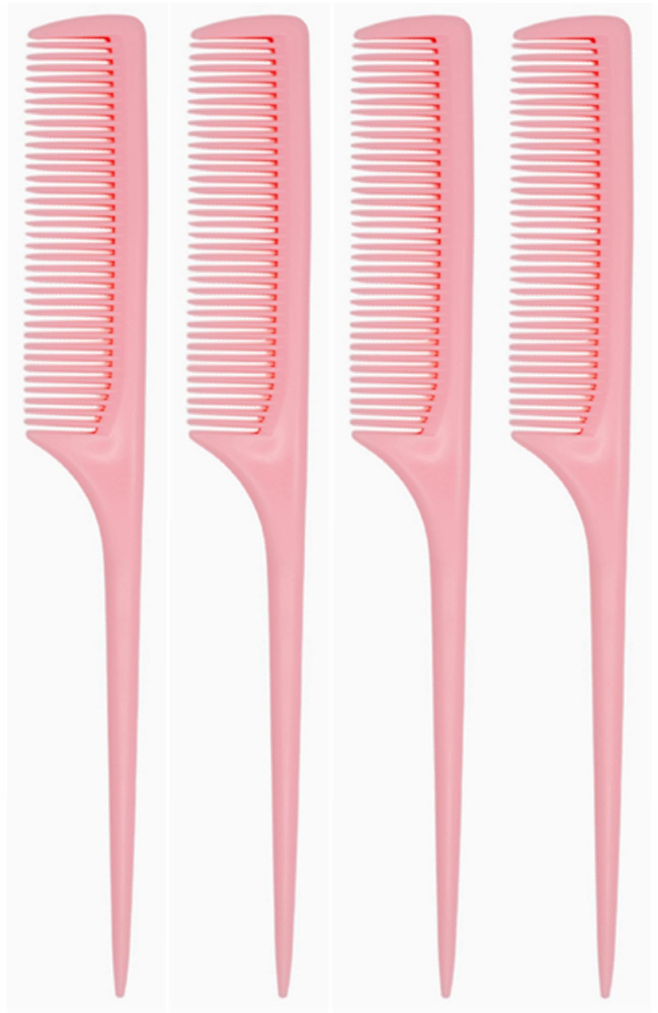 4 Pcs Rat Tail Comb Set for Women -Fine Tooth Styling comb with Pick, Anti-Static Heat Resistant Teasing Comb,Professional Hair Parting Tools for Smooth Detangling, Updos & Salon-Perfect Hairstyles.
