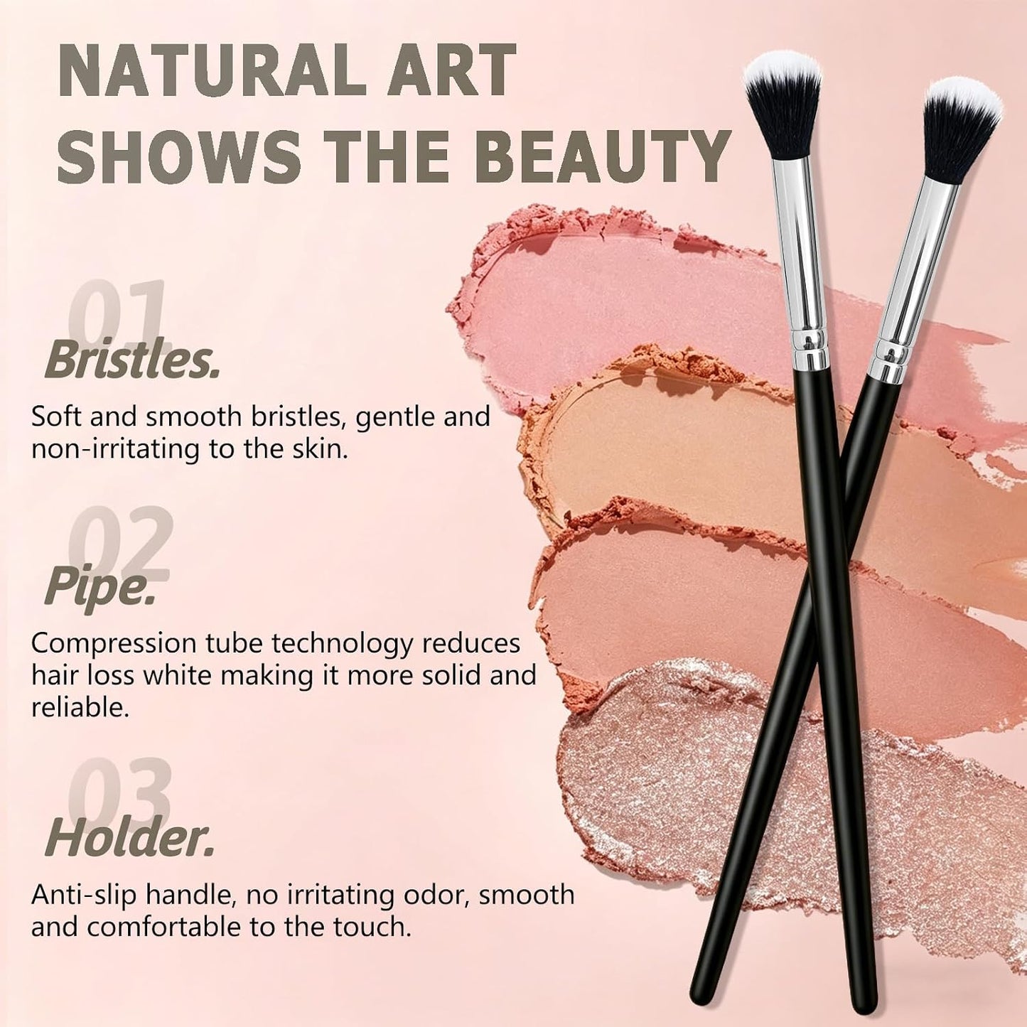 Makeup Brushes, 14 Pcs Travel makeup Brush Set, Black | Fibrous bristles, high density, fluffy, one-handle design，for Foundation, Concealer, Blush and Eyeshadow Brush