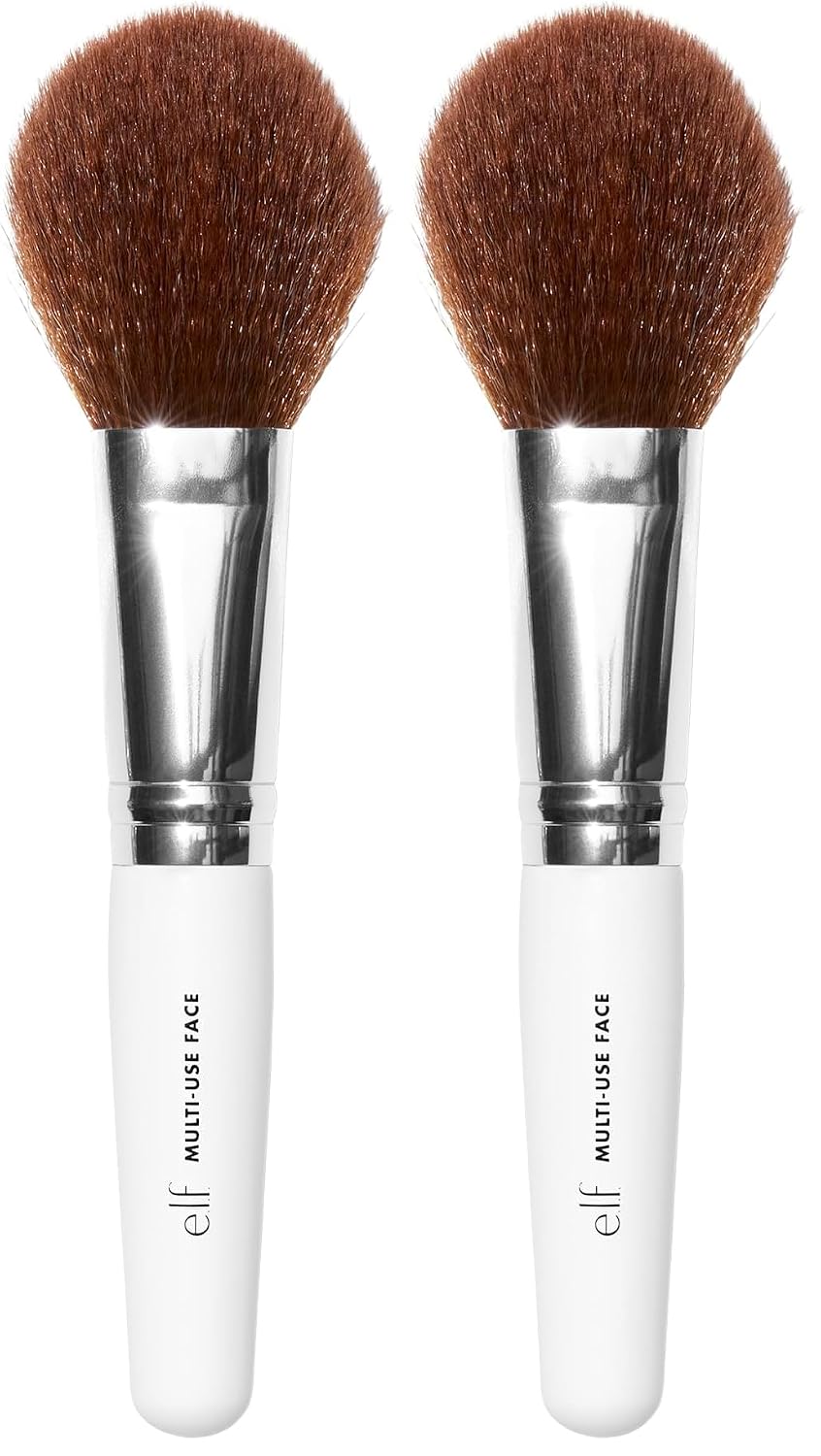 e.l.f. Multi-Use Face Brush, Versatile Makeup Brush For Applying Foundation, Bronzer & Blush, Use With Powder, Cream & Liquid, Vegan & Cruelty-Free