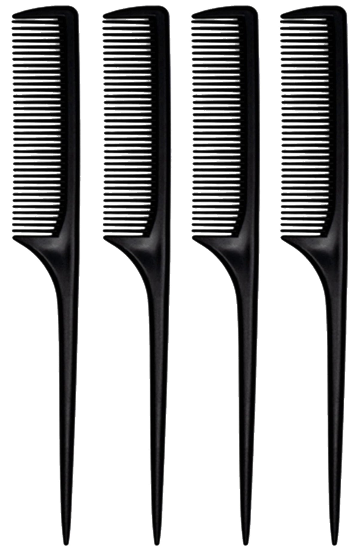 4 Pcs Rat Tail Comb Set for Women -Fine Tooth Styling comb with Pick, Anti-Static Heat Resistant Teasing Comb,Professional Hair Parting Tools for Smooth Detangling, Updos & Salon-Perfect Hairstyles.