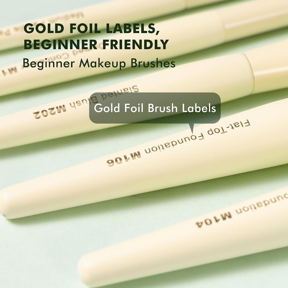 Buttery Blends Brush Set 18Pcs Face&Eye Makeup Brushes Set labeled | Make up Brushes Gift Set ultra Soft Complete with Blending,Foundation,Concealer,Blush,Bronzer, Eyeshadow Brush & Non-Shedding