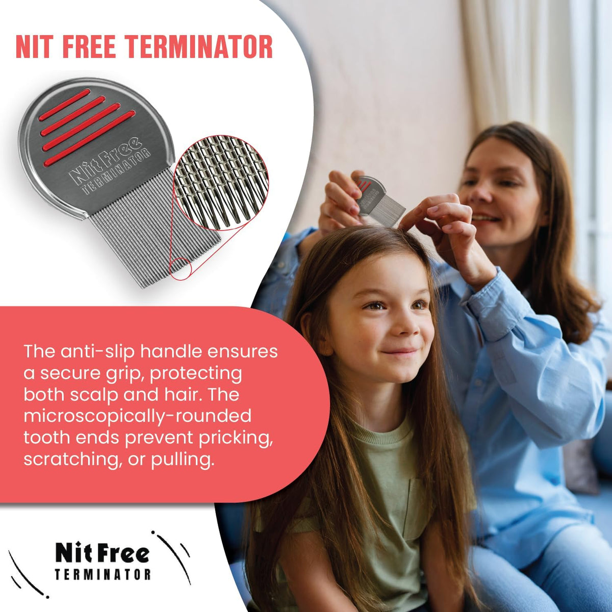Head Lice Comb - (Color May Vary) Pack of 2