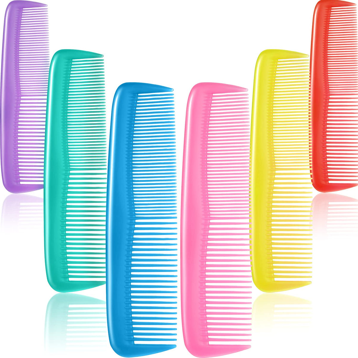 Leinuosen 12 Pieces Pocket Hair Combs, Fine Tooth Combs, Black | Plastic Hair Care for Men Women, Portable Travel Size, for Barber Salon Hair Dressing Use, Not Breakable, Peines Para Cabello