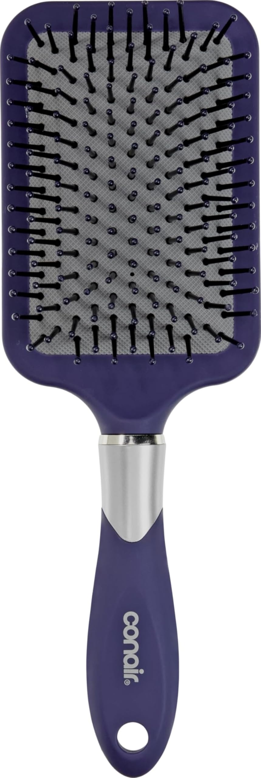 Conair Paddle Hair Brush, Ultra Wide Detangling Design for Thick Hair | Paddle detangler brush with ball-tipped bristles, a soft-touch handle, and a flexible cushion base for stress-free brushing