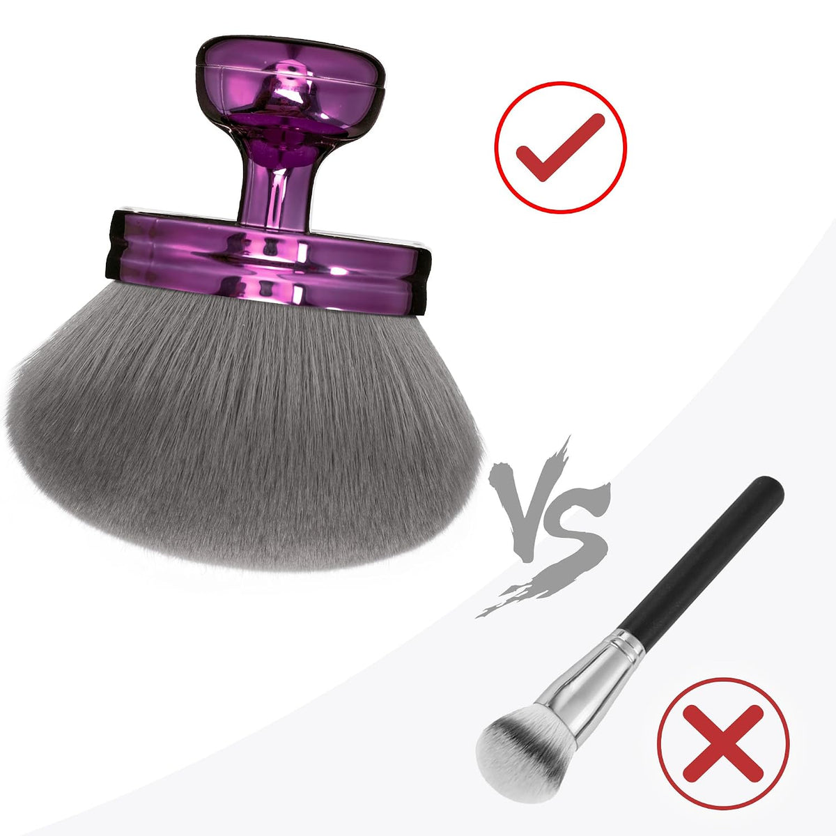 Blend & Blur Extra Large Kabuki Leg & Body Makeup Brush 3.2inch Round Head | for Self Tanner,Leg Makeup & Bronzer Self Tan Applicator For Application with Drawstring Bag