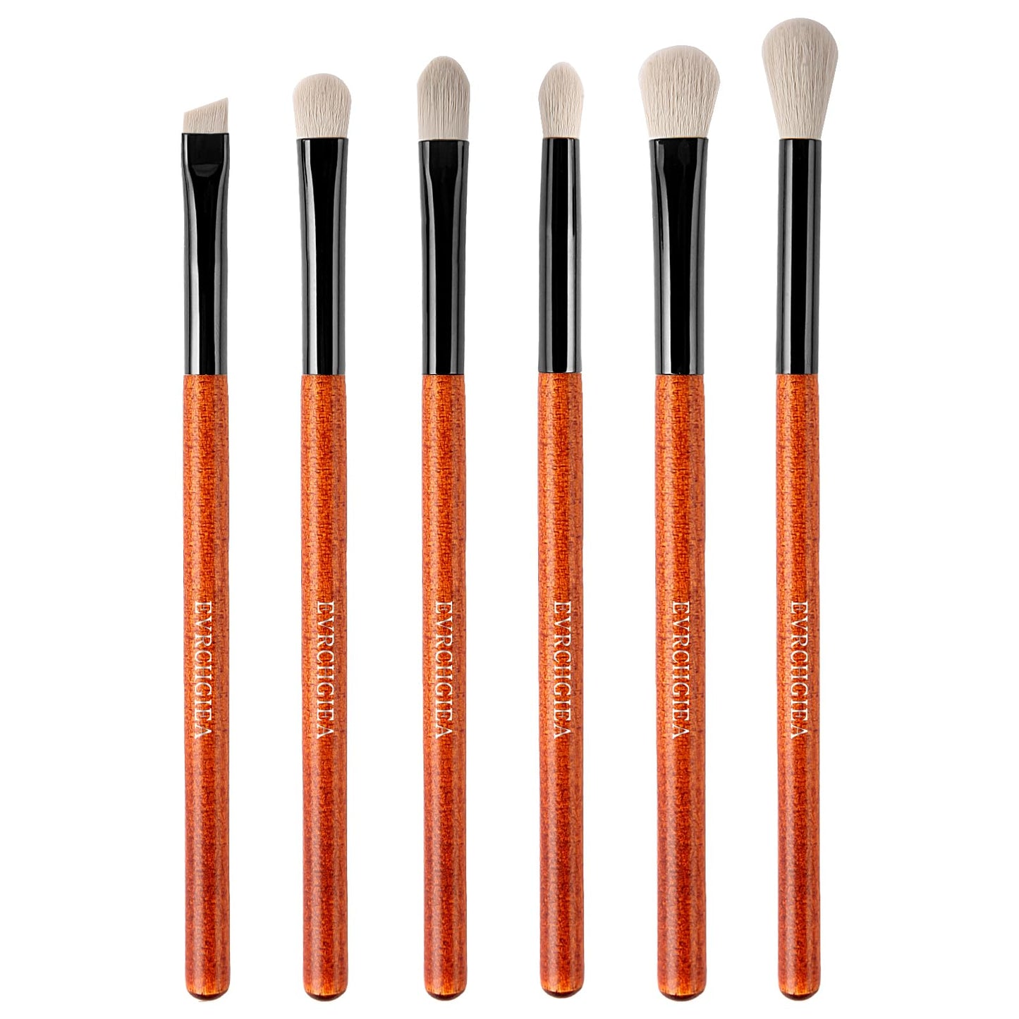 Eye Makeup Brush Set, 6 Pcs Professional Blending Eyeshadow Makeup Brushes for Concealer Eyebrows Eyeliner, Soft Hairs & Wood Handle