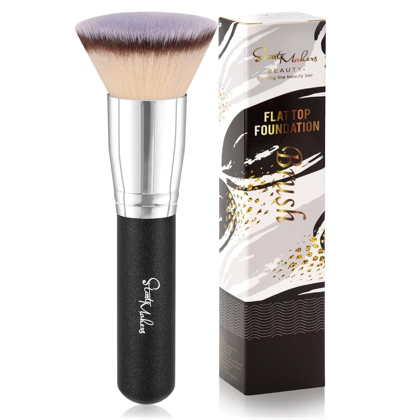 Makeup Brushes Foundation Brush for Liquid Makeup, Flat Top Kabuki Foundation Brush Premium Make up Brushes Liquid Blending Mineral Powder Buffing Stippling Flawless Face Brush Makeup Tools(Blue)