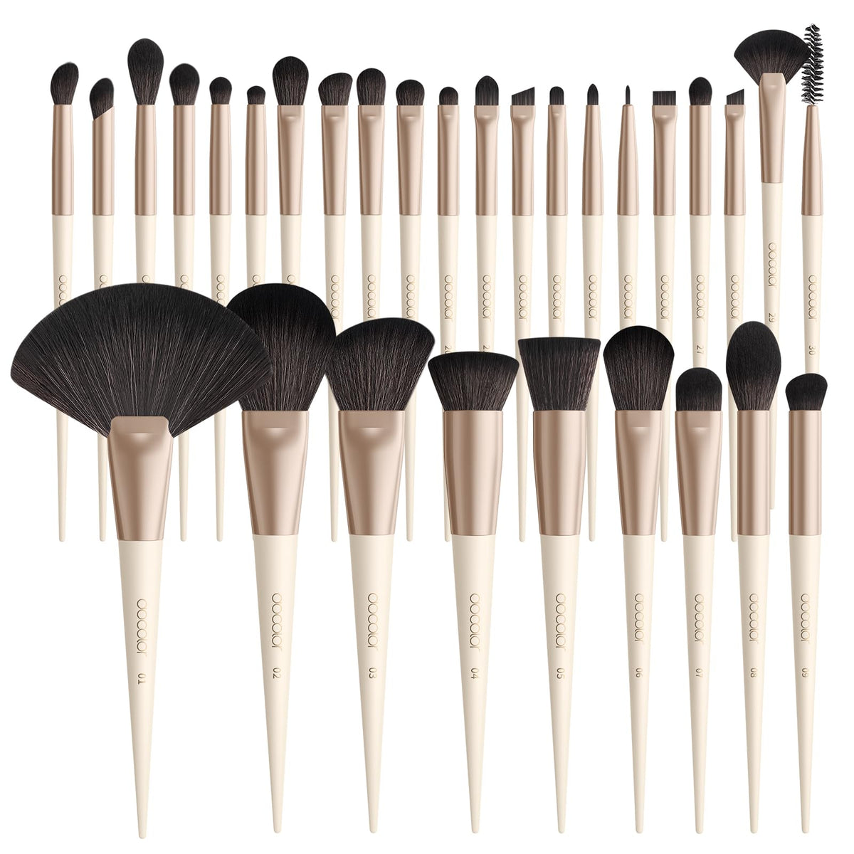 DUcare Makeup Brushes with Travel Bag 15Pcs Makeup Brush Set | Premium Synthetic Powder Foundation Contour Blush Concealer Eye Shadow Blending Liner Make Up Brush Kit