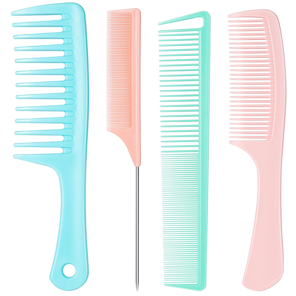 SalonSilk Professional Combs Set for Natural Black Curly Hair for Ladies