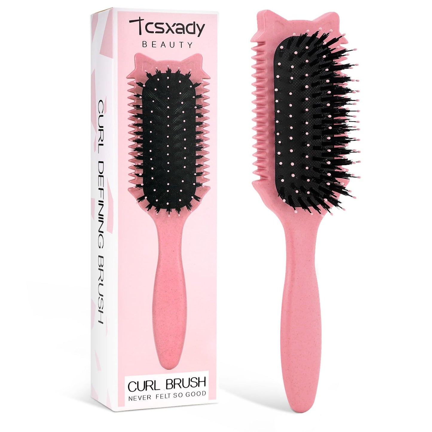 Curly Hair Brush, Curl Brush for Wet & Dry Hair | Curl Defining Brush for Effortlessly Defined Curls & Waves, Detangling Brush for Women, Men & Kids, Reduces Frizz