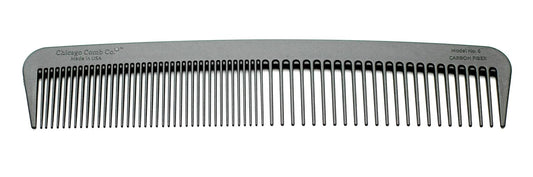 Chicago Comb Model 6 Carbon Fiber, 7 inches (17.8 cm) long, anti-static, graphite black, made in USA