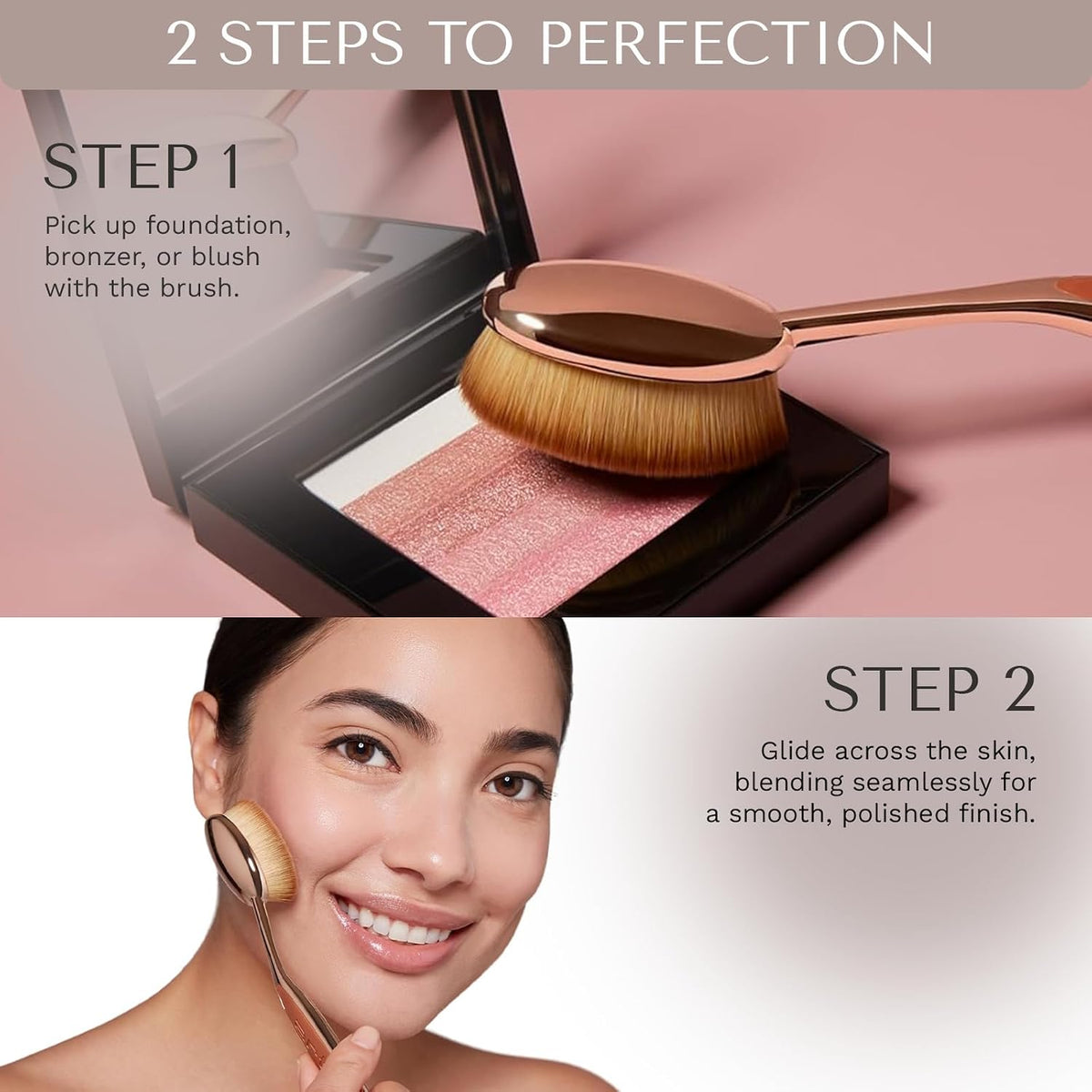 Artis Elite Oval 7 Brush Professional Foundation Brush with Patented CosmeFibre Synthetic Bristles & Ergonomic Metal Alloy Handle for Liquid, Cream & Powder Makeup, Mirror