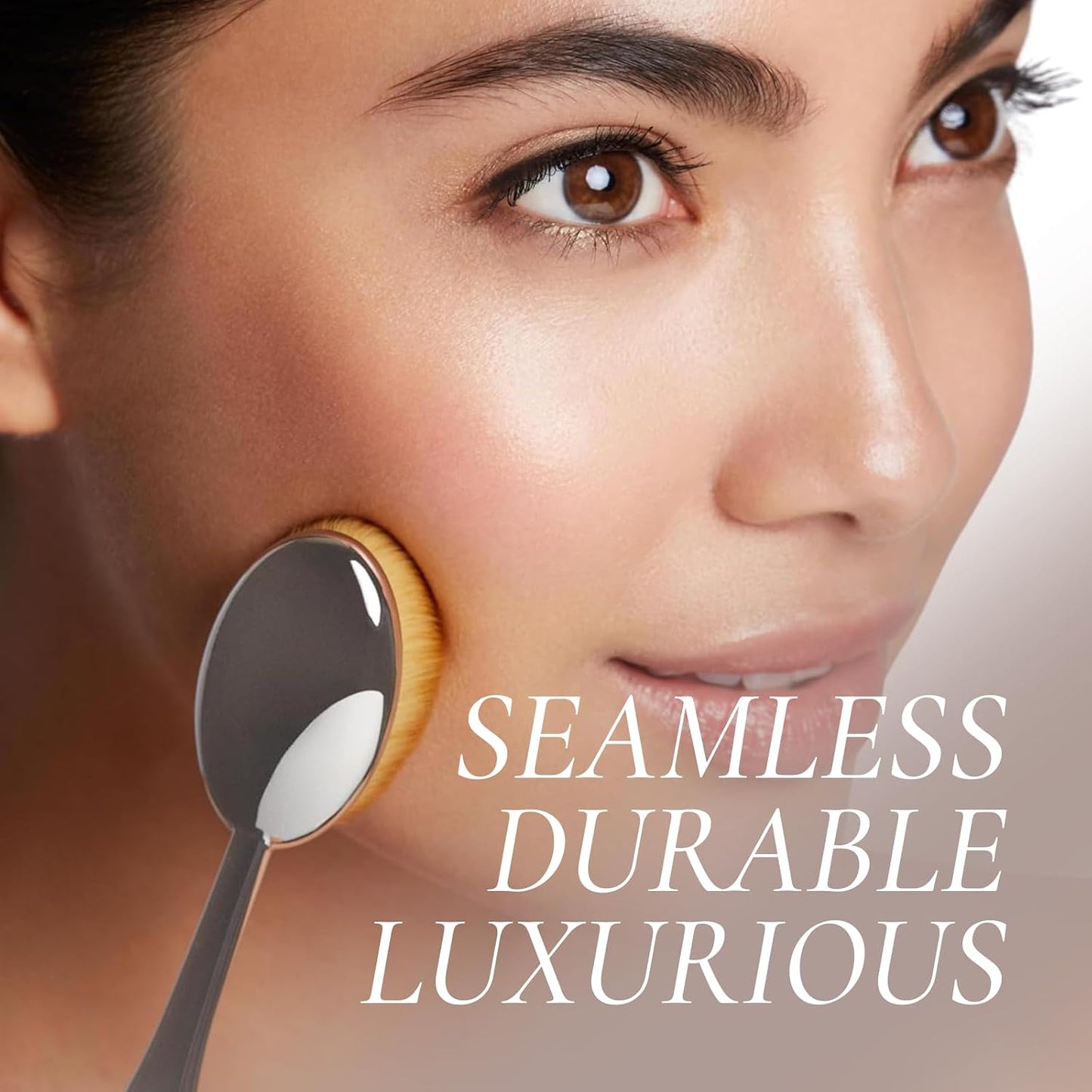 Artis Elite Oval 7 Brush Professional Foundation Brush with Patented CosmeFibre Synthetic Bristles & Ergonomic Metal Alloy Handle for Liquid, Cream & Powder Makeup, Mirror