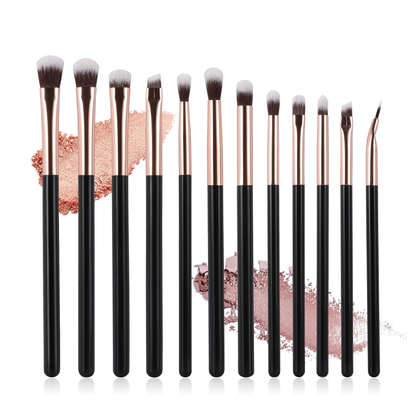 Professional 8 Piece Eye Makeup Brushes Set with Blending, Eyeliner & Angled Eyebrow Brushes - Eyeshadow Brush Kit for Hooded Eyes, Beginner Friendly Makeup Tools