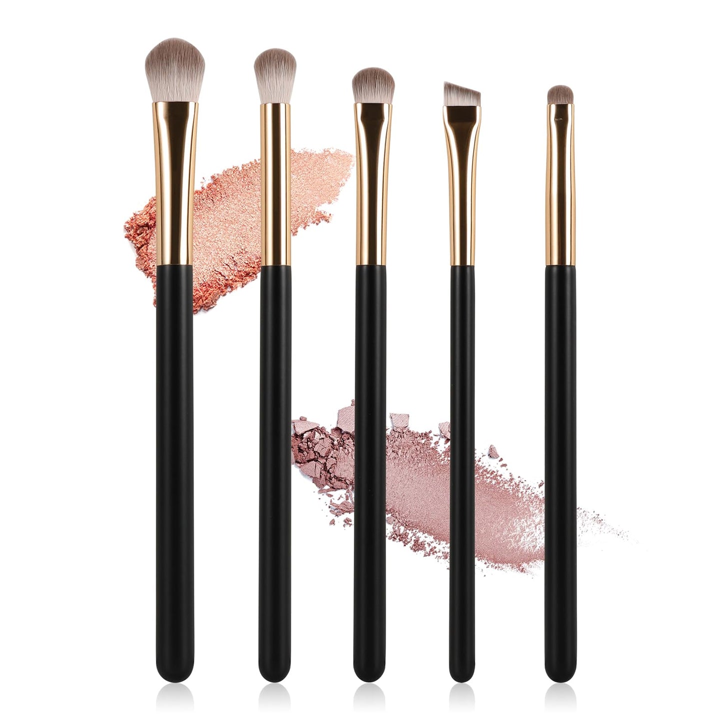 Professional 8 Piece Eye Makeup Brushes Set with Blending, Eyeliner & Angled Eyebrow Brushes - Eyeshadow Brush Kit for Hooded Eyes, Beginner Friendly Makeup Tools