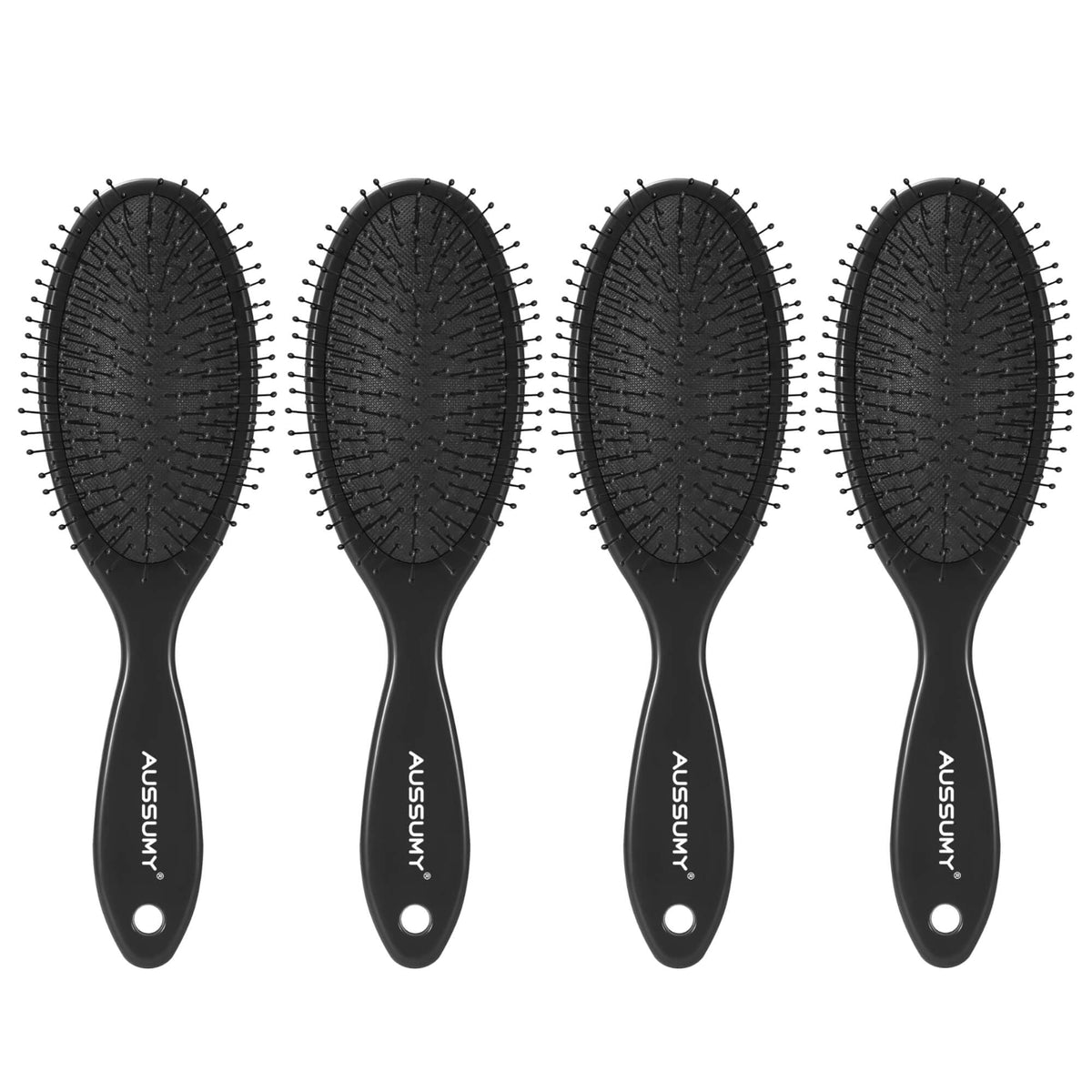4 Pack Detangling Hair Brush - Air Cushion Detangler Hairbrush with Ultra Soft Bristles for Effortless Tangle Removal For Wet Dry Damaged Curly Fragile Hair for Women Men Boys Girls Adult Kids