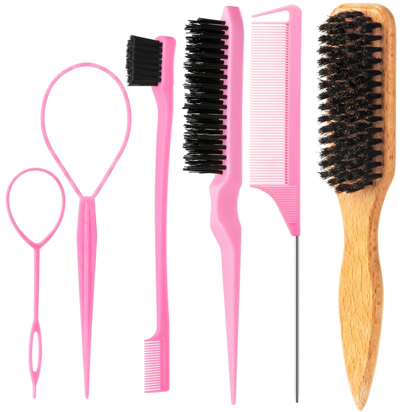 10pcs Rat Tail Combs Set,Salon Hair Stylists Metal Fine Tooth Combs | Parting Combs for Hair Teasing and Braiding,Women GirlStyling Combs for