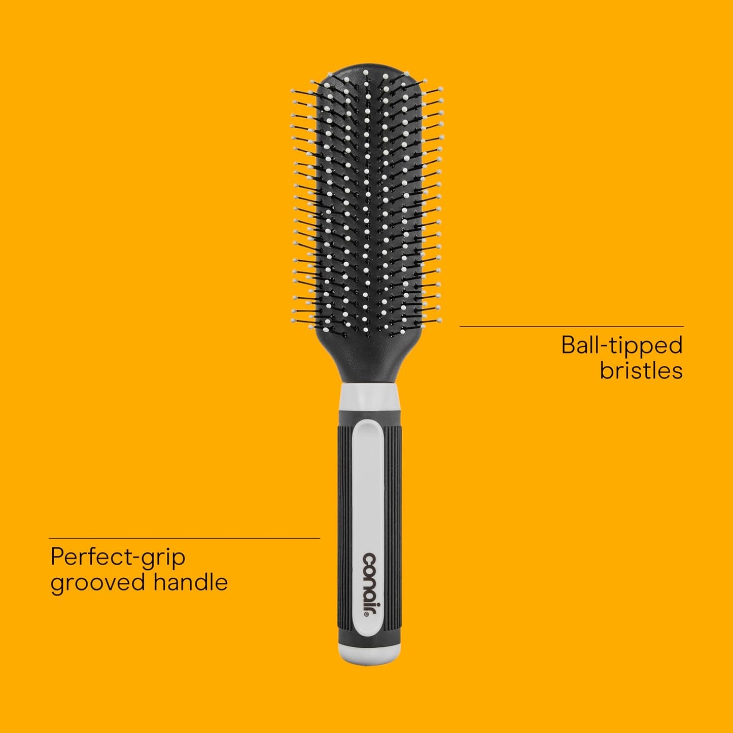 Conair Salon Results Detangling Hairbrush - For Men and Women, All Hair Types with Nylon Bristles