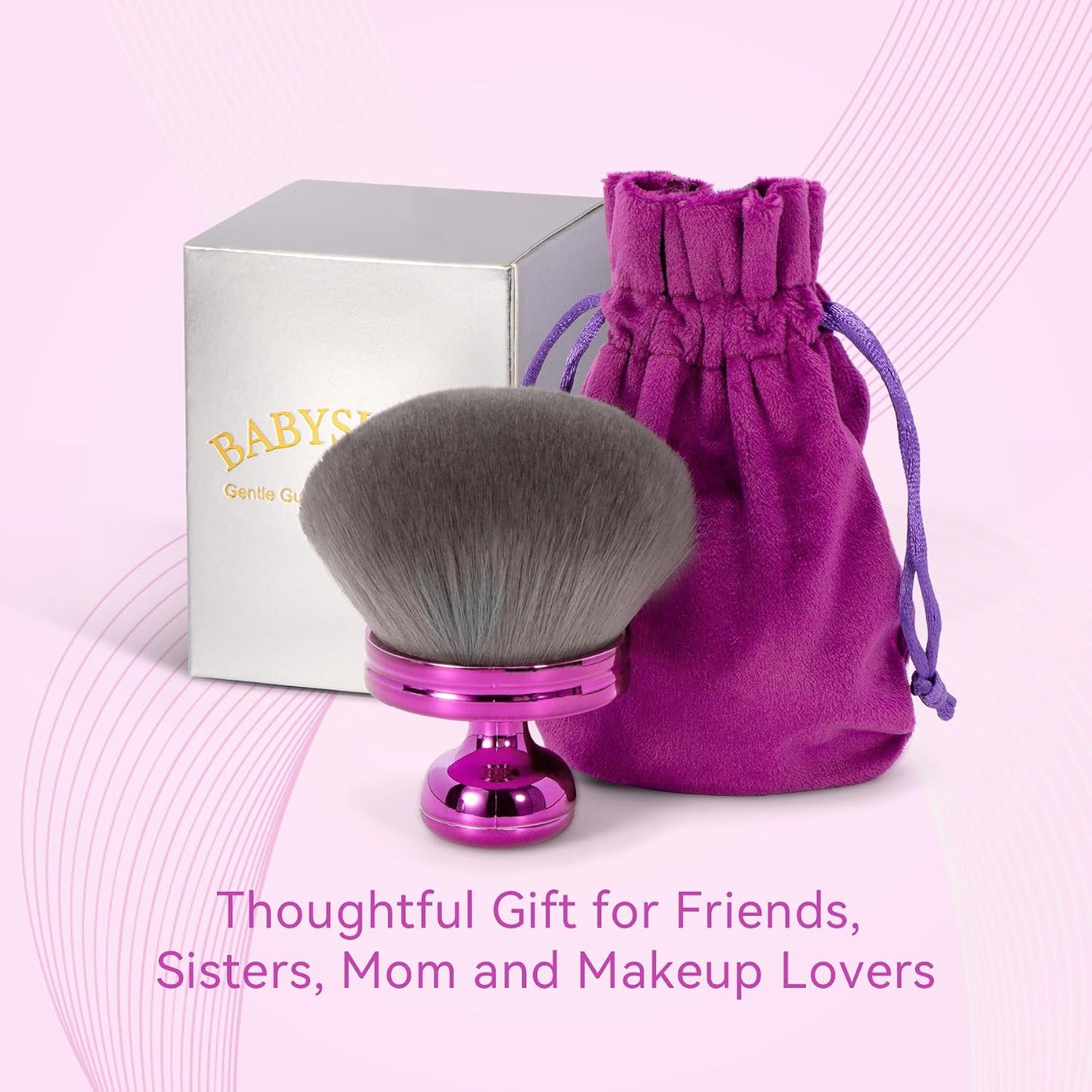 Blend & Blur Extra Large Kabuki Leg & Body Makeup Brush 3.2inch Round Head | for Self Tanner,Leg Makeup & Bronzer Self Tan Applicator For Application with Drawstring Bag