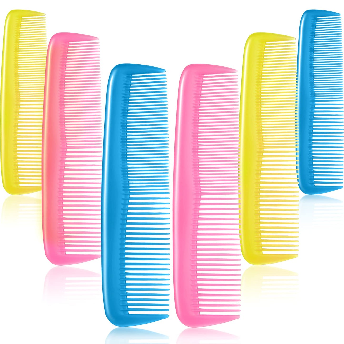 Leinuosen 12 Pieces Pocket Hair Combs, Fine Tooth Combs, Black | Plastic Hair Care for Men Women, Portable Travel Size, for Barber Salon Hair Dressing Use, Not Breakable, Peines Para Cabello