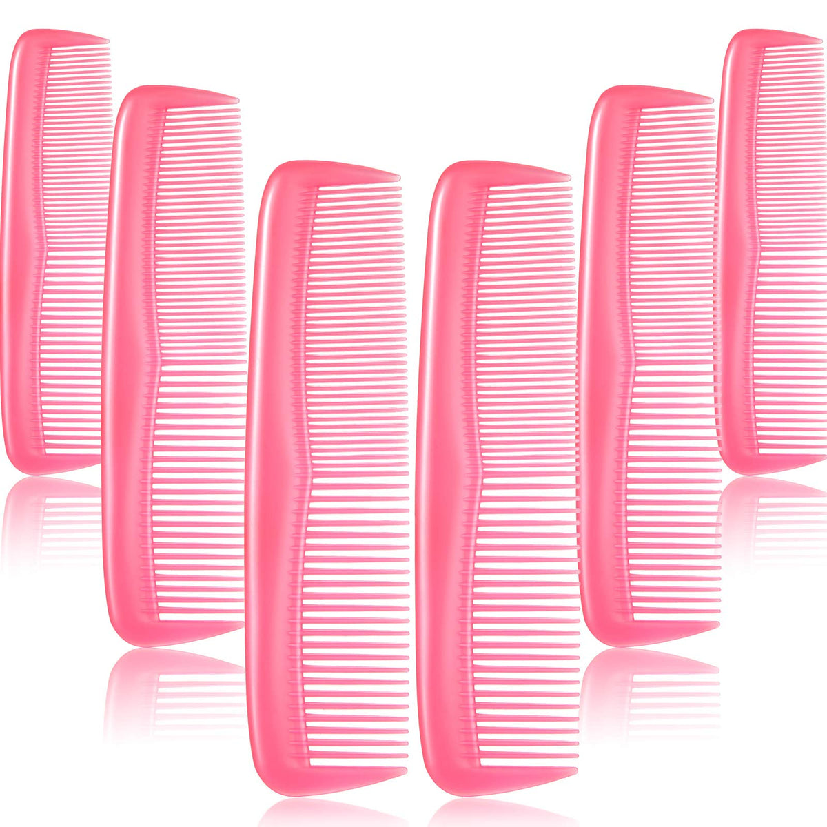 Leinuosen 12 Pieces Pocket Hair Combs, Fine Tooth Combs, Black | Plastic Hair Care for Men Women, Portable Travel Size, for Barber Salon Hair Dressing Use, Not Breakable, Peines Para Cabello