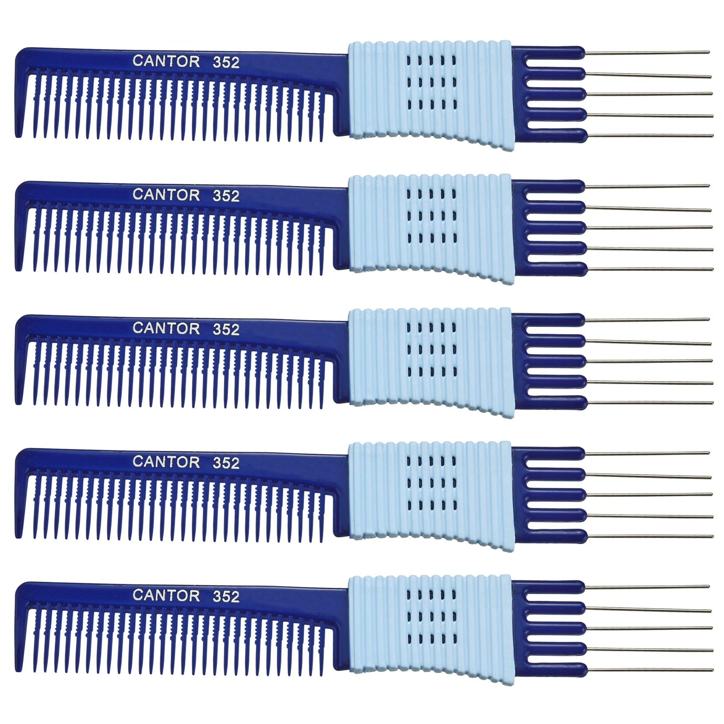 Cantor Lift Teasing Comb and Hair Pick 2 Pack, Stainless Steel Lifts - Anti Static Comb For All Hair Types