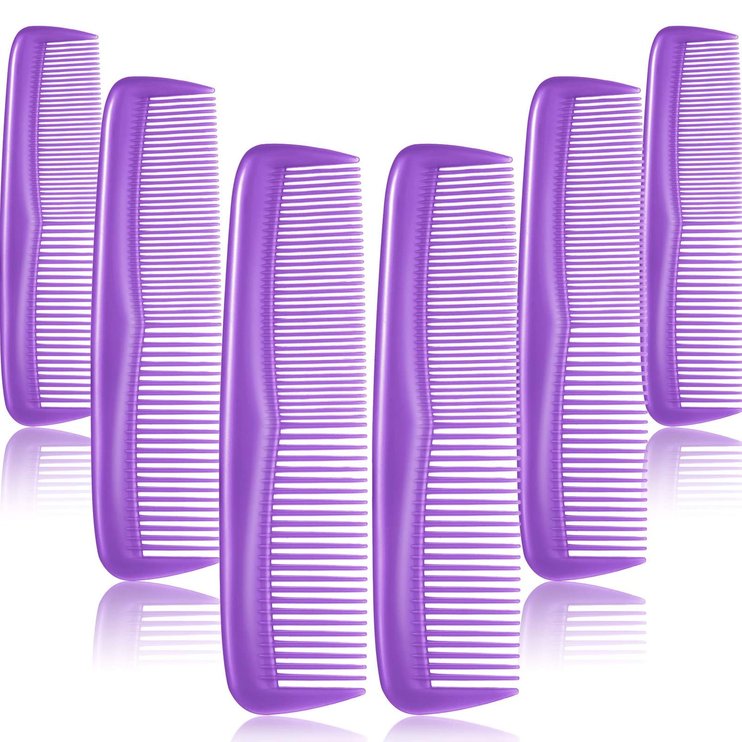 Leinuosen 12 Pieces Pocket Hair Combs, Fine Tooth Combs, Black | Plastic Hair Care for Men Women, Portable Travel Size, for Barber Salon Hair Dressing Use, Not Breakable, Peines Para Cabello