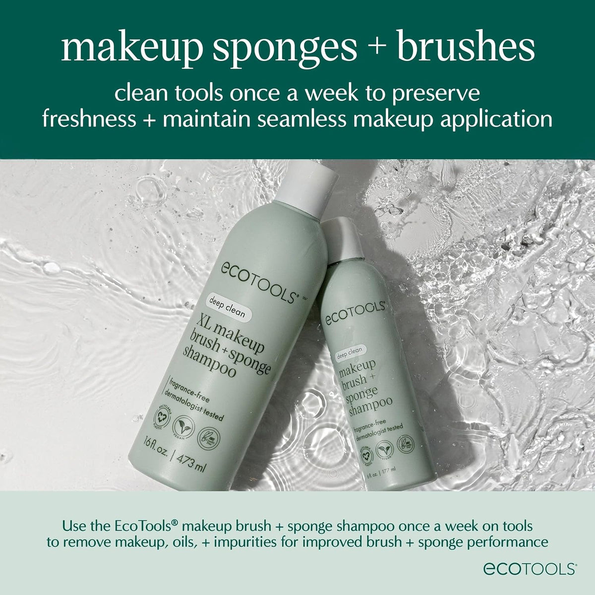EcoTools Wonder Cover Complexion Brush, Flawless Foundation Application | Foundation makeup brush for application and blending, full coverage base brush, synthetic bristles, cruelty-free