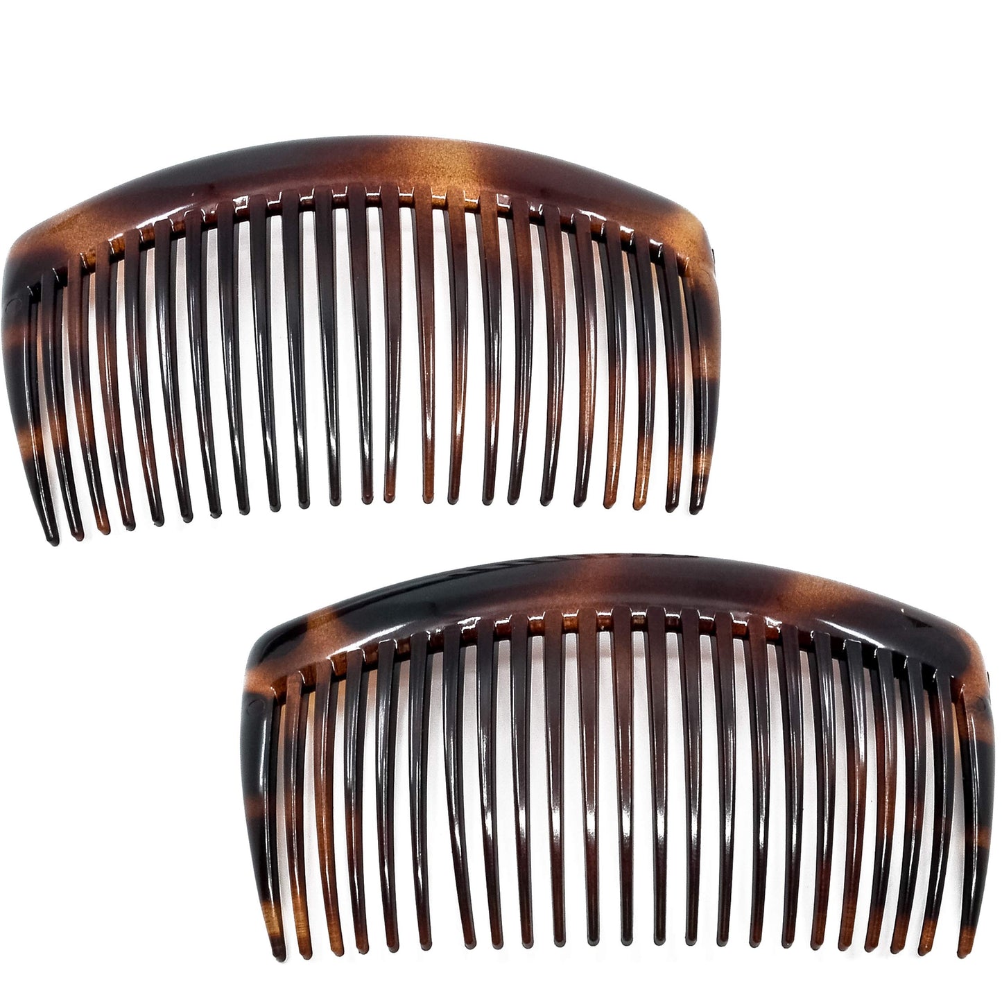 Camila Paris AD66/2 French Side Comb Large Curved Tortoiseshell Hair Combs for Women Fine Hair, 4 Inch Strong Hold Comb for Women Bun Chignon Up-Do Styling Girls Hairstyle Accessories, Made in France