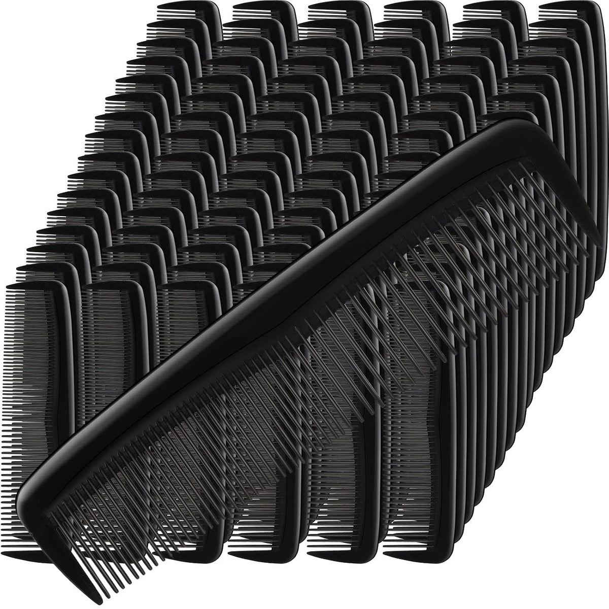 150 Pcs Combs Bulk, 5" Black Fine and Wide Tooth Plastic Comb for Women Men | Travel size, hair styling daily use, bulk supply for homeless, charity salon, school, nursing home