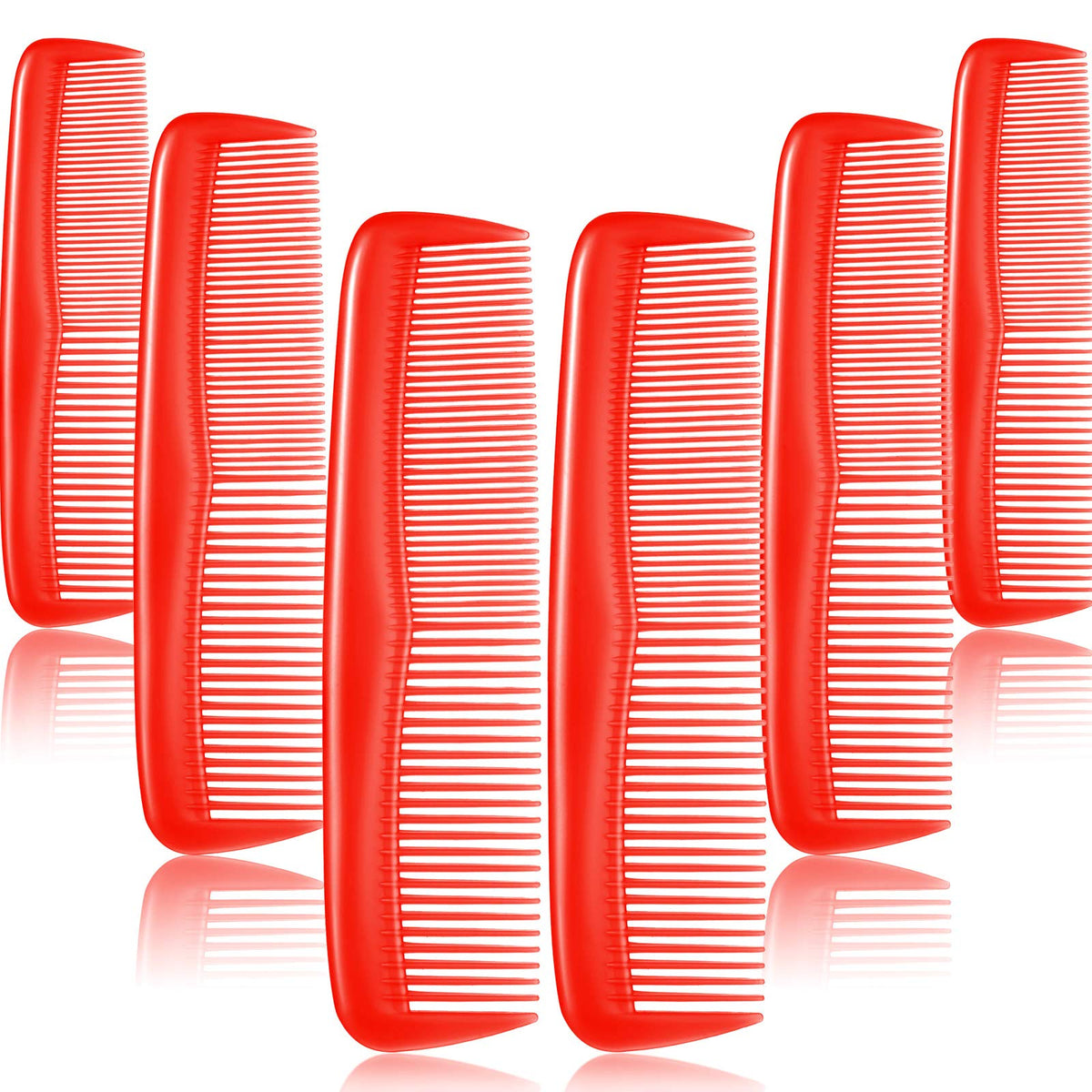 Leinuosen 12 Pieces Pocket Hair Combs, Fine Tooth Combs, Black | Plastic Hair Care for Men Women, Portable Travel Size, for Barber Salon Hair Dressing Use, Not Breakable, Peines Para Cabello