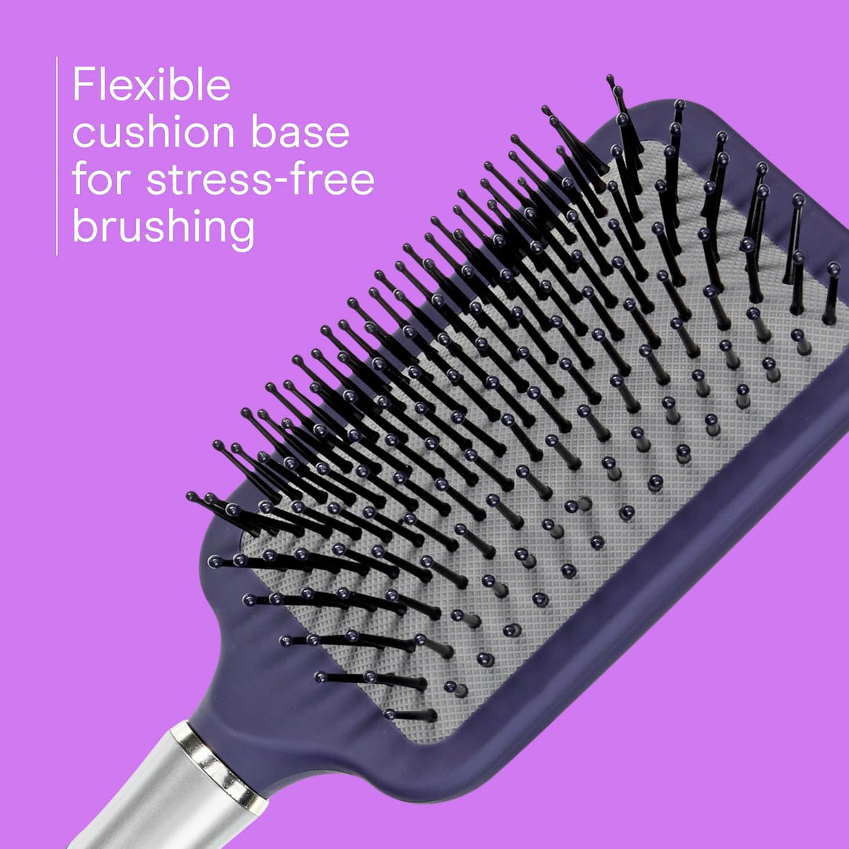Conair Paddle Hair Brush, Ultra Wide Detangling Design for Thick Hair | Paddle detangler brush with ball-tipped bristles, a soft-touch handle, and a flexible cushion base for stress-free brushing