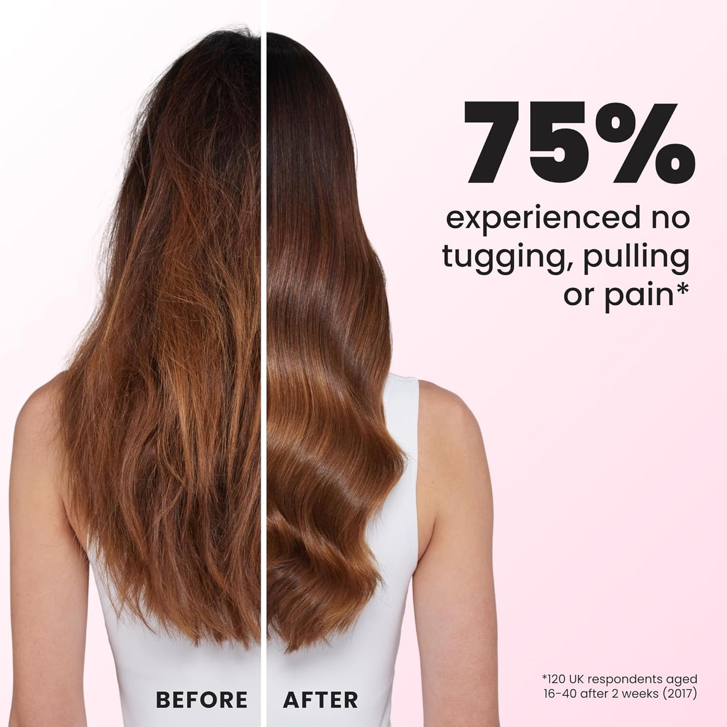 Tangle Teezer Ultimate Detangler Brush, Straight to Wavy, Millennial Pink | Patented two-tier, regular-flex teeth reduce breakage & split ends on wet or dry hair; Shower-friendly hairbrush for all ages