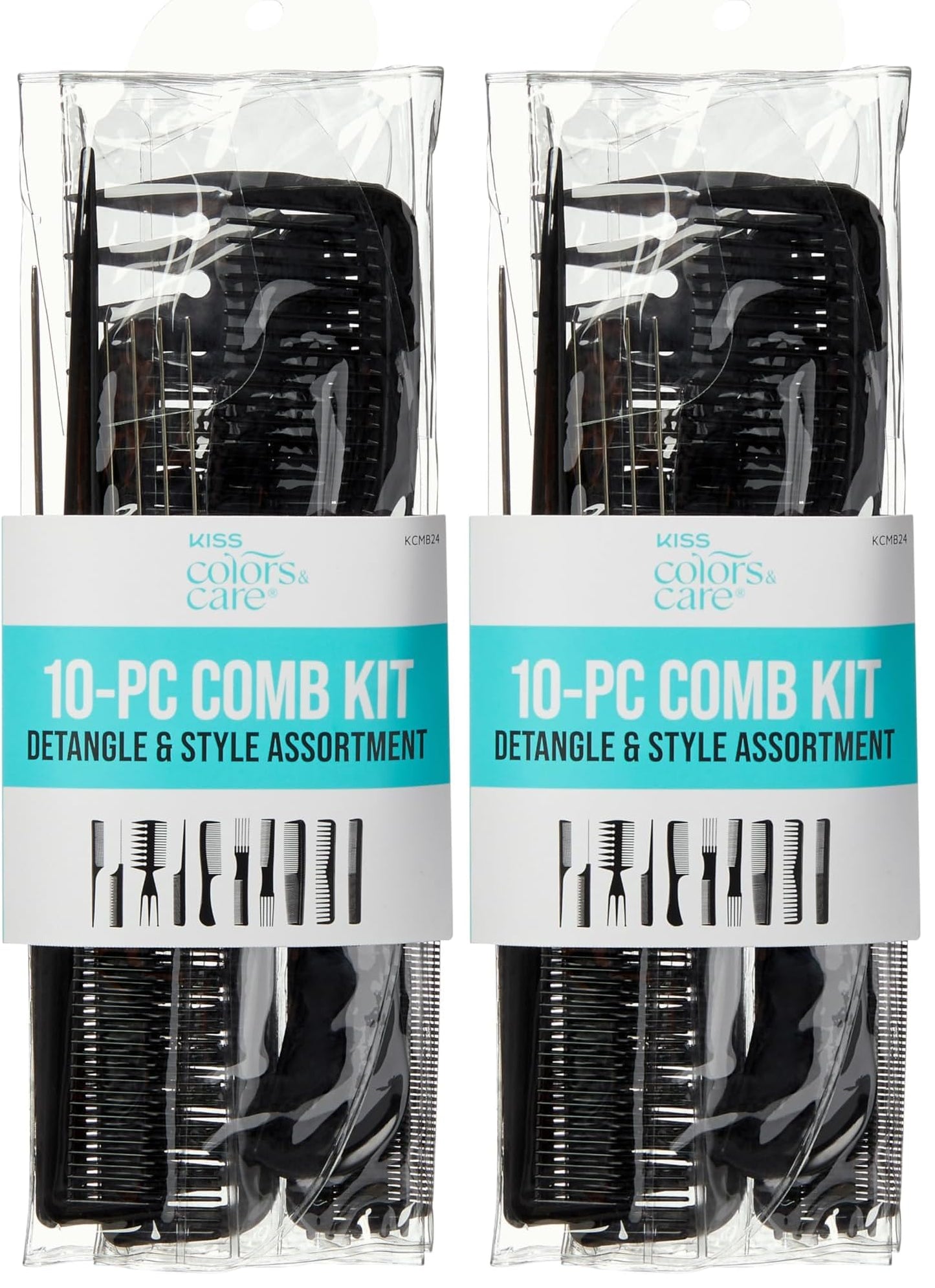 KISS Professional 10-pc Comb Set-Detangle & Style Assortment