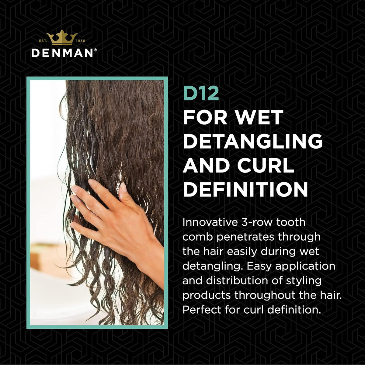Denman Tame 'n' Tease Multifunction Comb Black